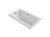 KOHLER K-856-LH-0 Tea-for-Two 66" x 36" alcove whirlpool with left-hand drain and heater without trim