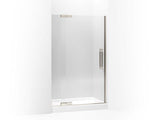KOHLER 705722-L-NX Pinstripe Pivot Shower Door, 72-1/4" H X 45-1/4 - 47-3/4" W, With 1/2" Thick Crystal Clear Glass in Brushed Nickel Anodized