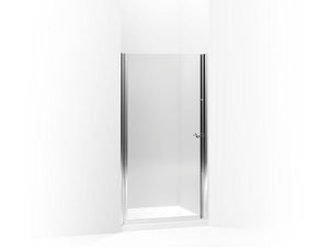 KOHLER 702412-L-ABV Fluence Pivot Shower Door, 65-1/2" H X 36-1/4 - 37-3/4" W, With 1/4" Thick Crystal Clear Glass in Anodized Brushed Bronze