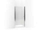 KOHLER 702412-L-SH Fluence Pivot Shower Door, 65-1/2" H X 36-1/4 - 37-3/4" W, With 1/4" Thick Crystal Clear Glass in Bright Silver