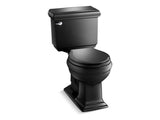 KOHLER 3986-7 Memoirs Classic Comfort Height Two-Piece Round-Front 1.28 Gpf Chair Height Toilet in Black