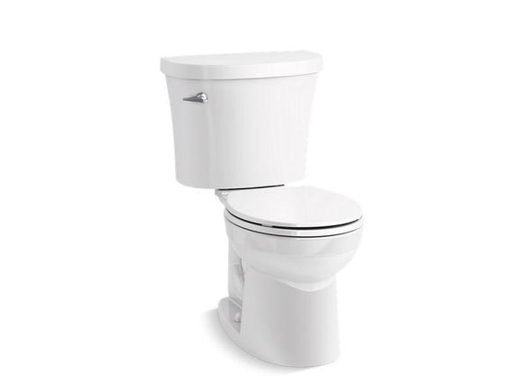 KOHLER 25097-SS-0 Kingston Two-Piece Round-Front 1.28 Gpf Toilet With Antimicrobial Finish in White