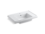 KOHLER K-2758-1-0 Tresham 30" pedestal bathroom sink basin with single faucet hole