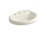 KOHLER K-2992-8-96 Tresham Oval Drop-in bathroom sink with 8" widespread faucet holes