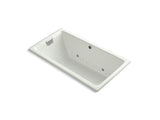 KOHLER K-856-GCBN-NY Tea-for-Two 66" x 36" drop-in BubbleMassage air bath with Vibrant Brushed Nickel airjet finish and chromatherapy lights