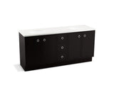KOHLER K-99512-TKSD-1WU Jacquard 72" bathroom vanity cabinet with toe kick, 4 doors and 3 drawers, split top drawer