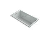 KOHLER K-1168-H2-95 Underscore Rectangle 60" x 32" drop-in whirlpool with heater without jet trim