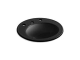 KOHLER K-2202-8 Brookline 19" diameter drop-in bathroom sink with 8" widespread faucet holes