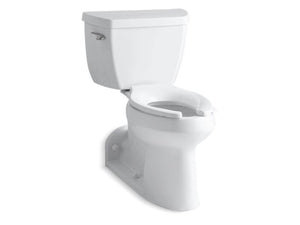 KOHLER 3578-T-0 Barrington Comfort Height Two-Piece Elongated Chair Height Toilet With Tank Cover Locks in White