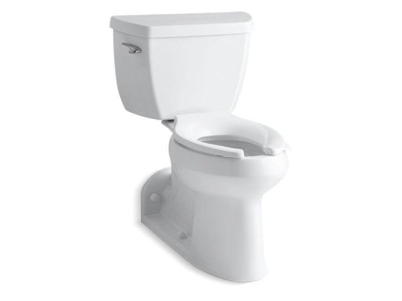 KOHLER 3578-T-0 Barrington Comfort Height Two-Piece Elongated Chair Height Toilet With Tank Cover Locks in White