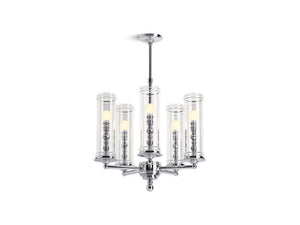KOHLER 23347-CH05-BGL Damask Five-Light Chandelier in Moderne Brushed Gold