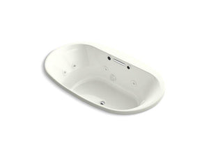 KOHLER K-5718-XH2G-0 Underscore Oval 72" x 42" drop-in whirlpool + BubbleMassage(TM) Air Bath