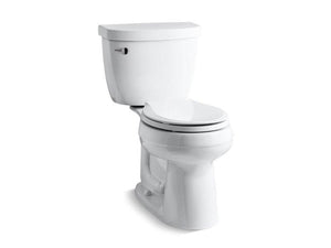 KOHLER 3851-U-0 Cimarron Comfort Height Two-Piece Round-Front 1.28 Gpf Chair Height Toilet With Insulated Tank And 10" Rough-In in White