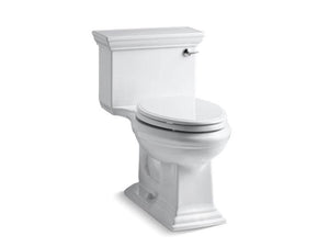 KOHLER 3813-RA-0 Memoirs Stately Comfort Height One-Piece Compact Elongated 1.28 Gpf Chair Height Toilet With Right-Hand Trip Lever, And Quiet-Close Seat in White