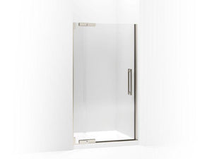 KOHLER 705703-L-SHP Purist Pivot Shower Door, 72-1/4" H X 39-1/4 - 41-3/4" W, With 3/8" Thick Crystal Clear Glass in Bright Polished Silver