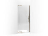 KOHLER 705725-L-ABV Finial Pivot Shower Door, 72-1/4" H X 33-1/4 - 35-3/4" W, With 3/8" Thick Crystal Clear Glass in Anodized Brushed Bronze