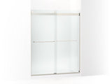 KOHLER K-706015-D3 Levity Sliding shower door, 74" H x 56-5/8 - 59-5/8" W, with 1/4" thick Frosted glass
