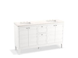 KOHLER K-33527-ASB Helst 60" bathroom vanity cabinet with sinks and quartz top