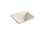 KOHLER K-5872-4A1-47 Riverby 25" x 22" x 9-5/8"top-mount single-bowl kitchen sink with bottom sink rack