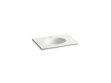 KOHLER K-2796-1-G81 Ceramic/Impressions 31" oval vanity-top bathroom sink with single faucet hole