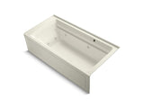 KOHLER K-1124-RAW Archer 72" x 36" alcove whirlpool bath with Bask heated surface, integral flange, and right-hand drain