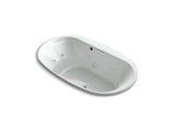 KOHLER K-5718-H2-95 Underscore Oval 72" x 42" drop-in whirlpool with heater without jet trim