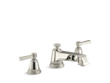 KOHLER T13140-4B-SN Pinstripe Deck-Mount Bath Faucet Trim For High-Flow Valve With Lever Handles, Valve Not Included in Vibrant Polished Nickel