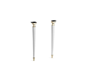 KOHLER 2317-AF-0 Kathryn Octagonal Fireclay/French Gold Tapered Brass Table Legs in White