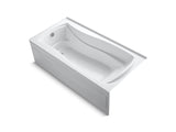 KOHLER K-1257-GHLAW Mariposa 72" x 36" integral apron Heated BubbleMassage air bath with Bask heated surface and left-hand drain