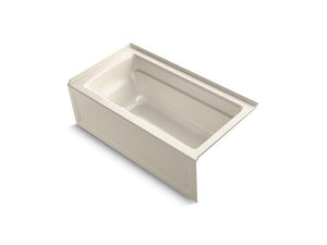 KOHLER K-1123-RA-47 Archer 60" x 32" alcove bath with integral apron, integral flange and right-hand drain