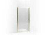 KOHLER K-702400-G54 Fluence Pivot shower door, 65-1/2" H x 28-3/4 - 30-1/4" W, with 1/4" thick Falling Lines glass
