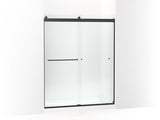 KOHLER K-706167-L Levity Sliding shower door, 74" H x 56-5/8 - 59-5/8" W, with 5/16" thick Crystal Clear glass