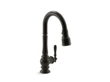 KOHLER K-99261 Artifacts Pull-down kitchen sink faucet with three-function sprayhead