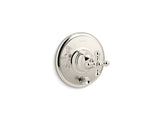 KOHLER K-T72768-3 Artifacts Rite-Temp valve trim with push-button diverter and cross handle, valve not included