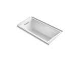 KOHLER K-1167-GVL-0 Underscore Rectangle 60" x 30" integral flange VibrAcoustic + BubbleMassage(TM) Air Bath with left-hand drain