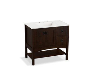 KOHLER K-99556-R-1WB Marabou 36" bathroom vanity cabinet with 2 doors and 2 drawers on right