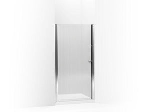 KOHLER 702406-G54-ABV Fluence Pivot Shower Door, 65-1/2" H X 32-1/2 - 34" W, With 1/4" Thick Falling Lines Glass in Anodized Brushed Bronze