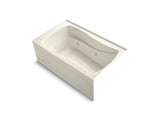 KOHLER K-1239-HR Mariposa 60" x 36" alcove whirlpool with integral apron, integral flange, right-hand drain and heater
