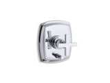 KOHLER T98759-3-CP Margaux Rite-Temp(R) Pressure-Balancing Valve Trim With Push-Button Diverter And Cross Handles, Valve Not Included in Polished Chrome