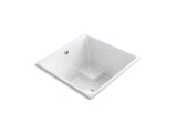 KOHLER 1968-W1-0 Underscore Cube 48" X 48" Cube Drop-In Bath With Bask(R) Heated Surface And Center Drain in White