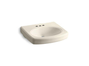 KOHLER K-2028-4-47 Pinoir Bathroom sink basin with 4" centerset faucet holes
