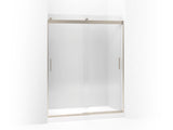 KOHLER K-706012-L Levity Sliding shower door, 74" H x 56-5/8 - 59-5/8" W, with 3/8" thick Crystal Clear glass