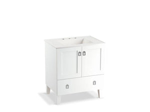 KOHLER K-99529-LG-1WA Poplin 30" bathroom vanity cabinet with legs, 2 doors and 1 drawer