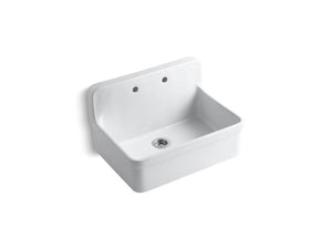 KOHLER K-12700 Gilford 30" x 22" x 17-1/2" wall-mount/top-mount single-bowl kitchen sink