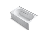 KOHLER K-1357-HR Devonshire 60" x 32" alcove whirlpool bath with integral apron, integral flange, right-hand drain and heater