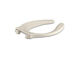 KOHLER K-4731-SC-47 Stronghold Elongated toilet seat with integrated handle and self-sustaining check hinge