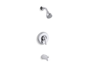 KOHLER K-PLS15601-4S Coralais Bath and shower valve trim with lever handle and slip-fit spout, less showerhead, project pack