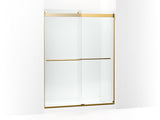 KOHLER K-702424-L Levity Plus Frameless sliding shower door, 77-9/16" H x 56-5/8 - 59-5/8" W, with 5/16"-thick Crystal Clear glass