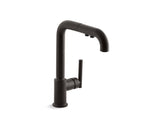 KOHLER K-7505 Purist Pull-out kitchen sink faucet with three-function sprayhead