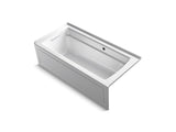 KOHLER K-1948-LAW Archer 66" x 32" alcove bath with Bask heated surface, integral apron, integral flange, and left-hand drain